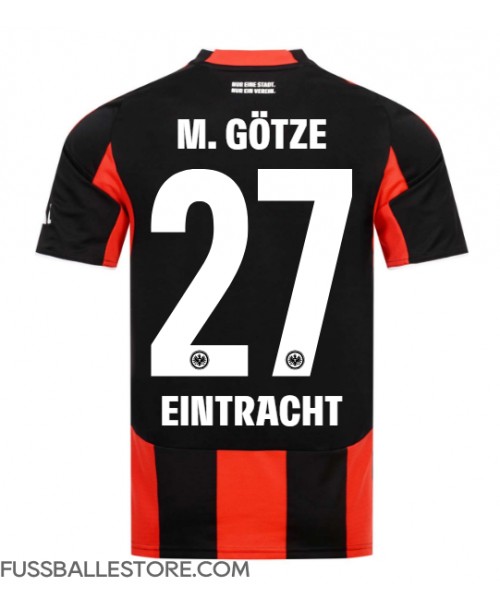 Günstige Eintracht Frankfurt Mario Gotze #27 Heimtrikot 2025-26 Kurzarm Günstige Eintracht Frankfurt Mario Gotze #27 Heimtrikot 2025-26 Kurzarm